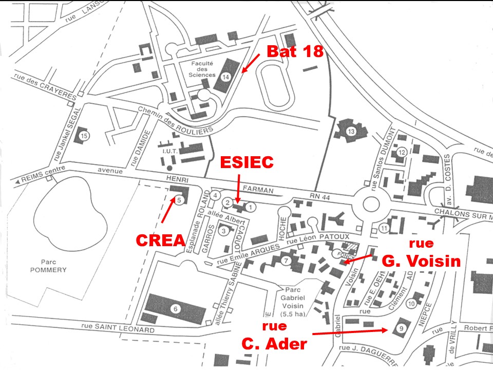 Implantation Inra Reims avant 2000